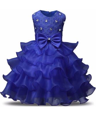 MANNAT FASHION Ployester Baby Girl Birthday Dress 1