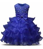 MANNAT FASHION Ployester Baby Girl Birthday Dress