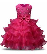 MANNAT FASHION Ployester Baby Girl Birthday Dress