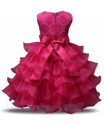 MANNAT FASHION Ployester Baby Girl Birthday Dress 2