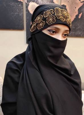 Hijab World Hand Embroidered Halime Sultan Ready To Wear Hijab 2