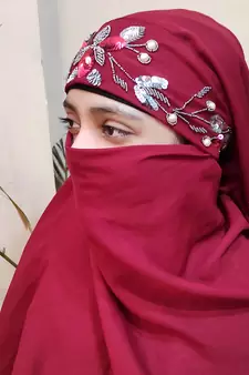 Hijab World Hand Embroidered Halime Sultan Ready To Wear Hijab