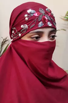 Hijab World Hand Embroidered Halime Sultan Ready To Wear Hijab