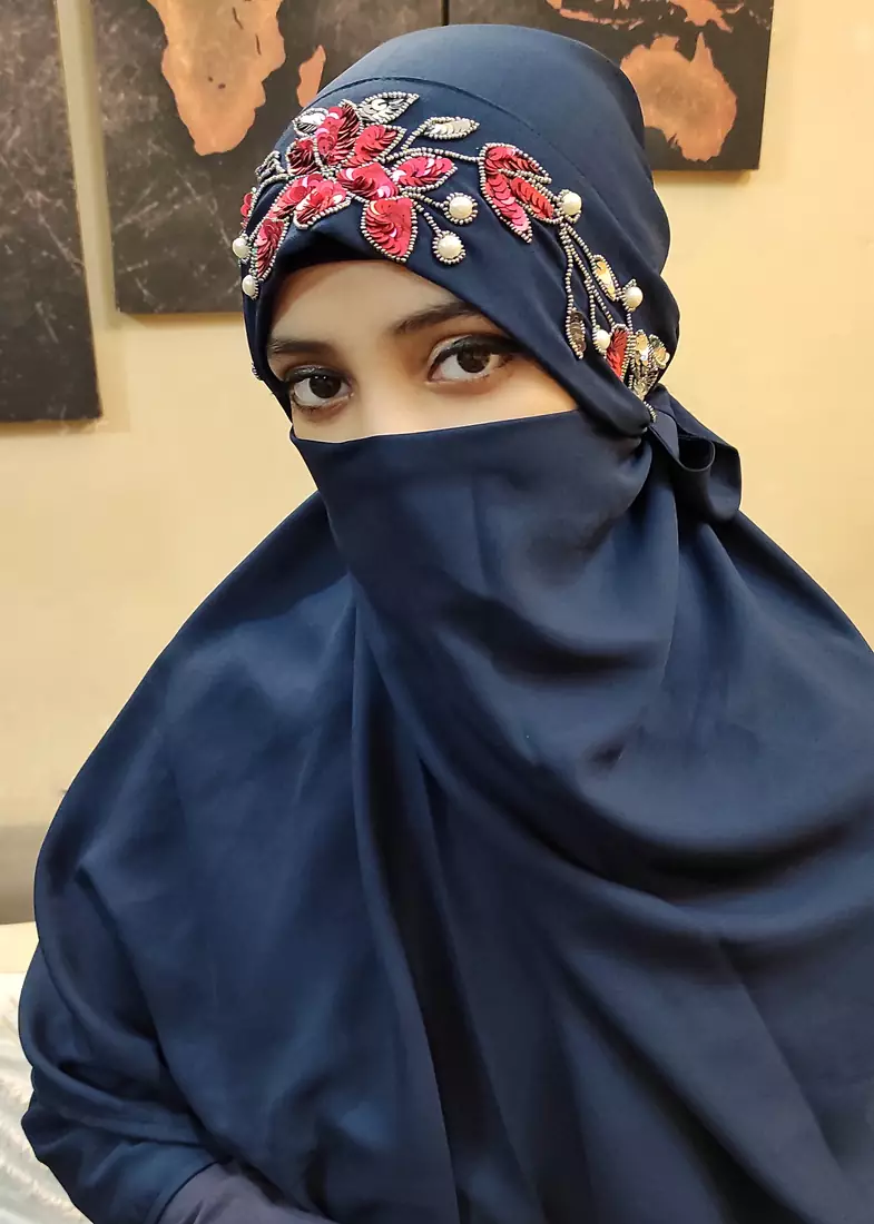 Hijab World Hand Embroidered Halime Sultan Ready To Wear Hijab 