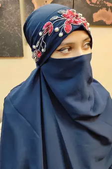 Hijab World Hand Embroidered Halime Sultan Ready To Wear Hijab