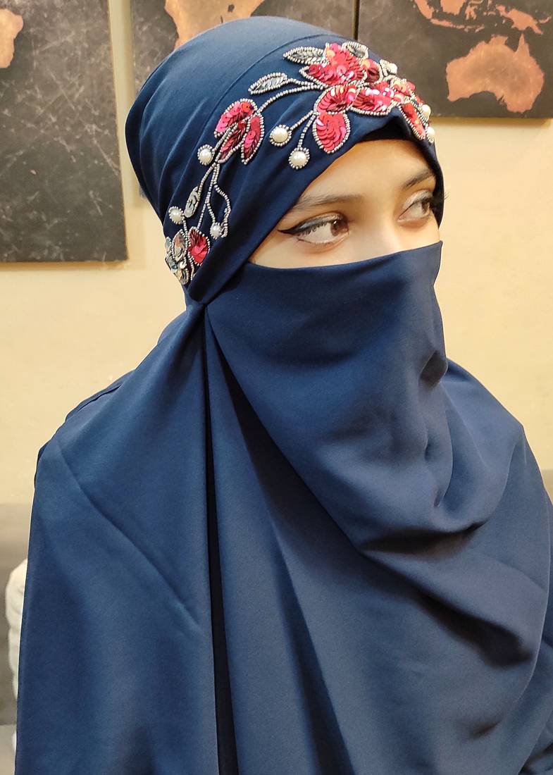 Hijab World Hand Embroidered Halime Sultan Ready To Wear Hijab