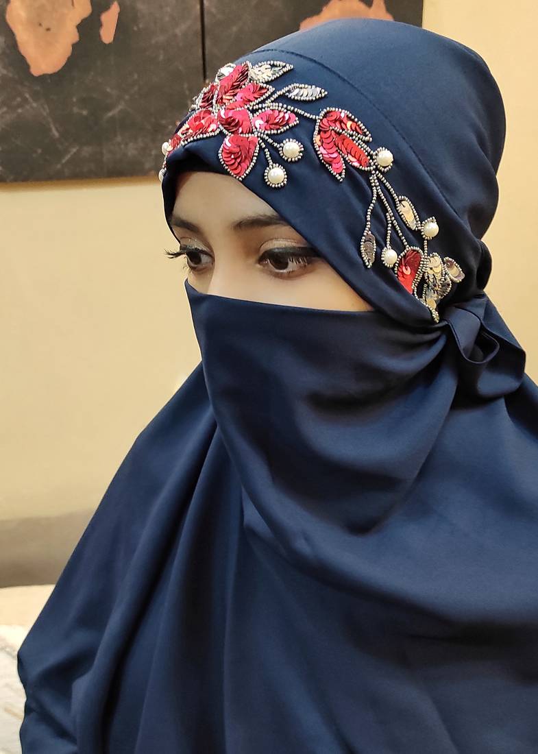 Hijab World Hand Embroidered Halime Sultan Ready To Wear Hijab