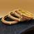 Antique Gold Plated With Red Glass & Stone Studded  Bangle For Women (Set Of 4 )