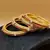 Antique Gold Plated With Red Glass & Stone Studded  Bangle For Women (Set Of 4 )
