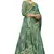 green artsilk floralprint  sarees