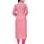 Pink printed cotton ethnic-kurtis