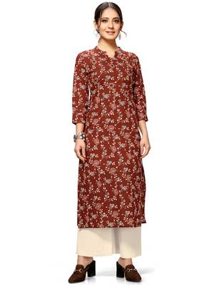 Pink printed cotton ethnic-kurtis 4