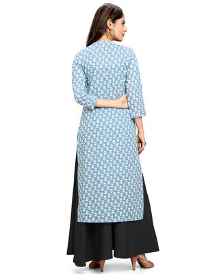 Pink printed cotton ethnic-kurtis 5