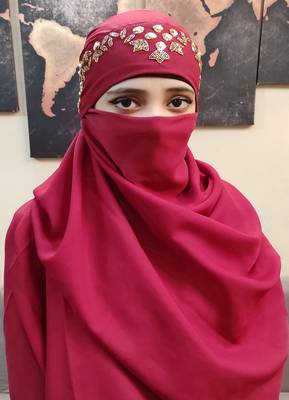 Hijab World Hand Embroidered Halime Sultan Ready To Wear Hijab 1