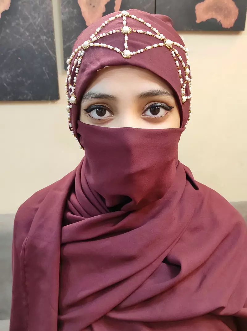 Hijab World Hand Embroidered Halime Sultan Ready To Wear Hijab 