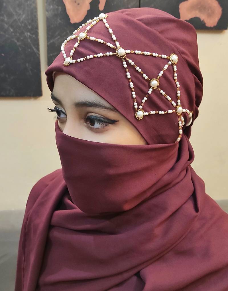 Hijab World Hand Embroidered Halime Sultan Ready To Wear Hijab