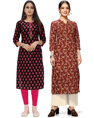 Black printed cotton ethnic-kurtis 1