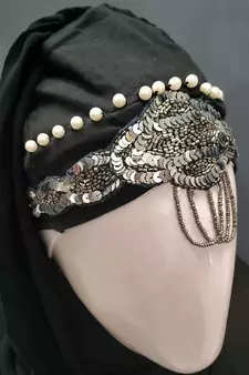 Hijab World Hand Embroidered Halime Sultan Ready To Wear Hijab