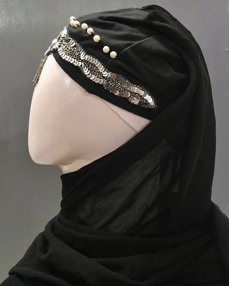 Hijab World Hand Embroidered Halime Sultan Ready To Wear Hijab