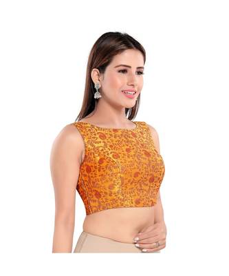 Women's Jacquard Sleeveless Saree Blouse 2