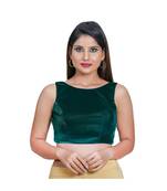 Muhenera Women's Velvet Sleeveless Saree Blouse