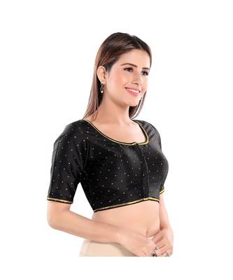 Women's Art Silk Elbow Sleeves Saree Blouse 2