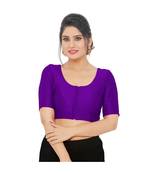 Women's Art Silk Elbow Sleeves Saree Blouse