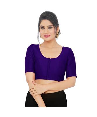Women's Art Silk Elbow Sleeves Saree Blouse 1