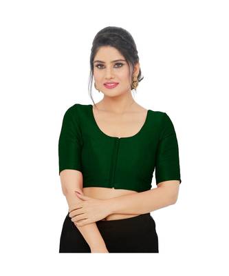 Women's Art Silk Elbow Sleeves Saree Blouse 1