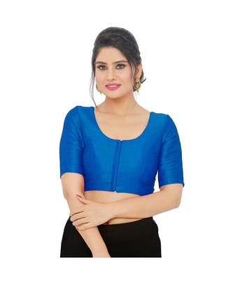 Women's Art Silk Elbow Sleeves Saree Blouse 1