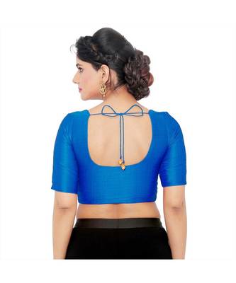 Women's Art Silk Elbow Sleeves Saree Blouse 2