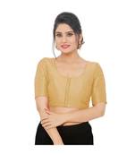 Women's Art Silk Elbow Sleeves Saree Blouse