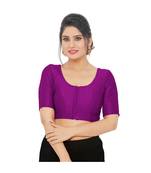 Women's Art Silk Elbow Sleeves Saree Blouse