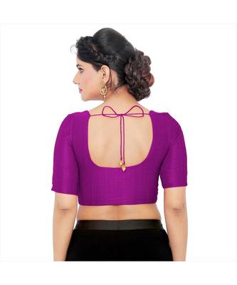 Women's Art Silk Elbow Sleeves Saree Blouse 2