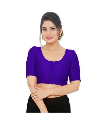 Women's Art Silk Elbow Sleeves Saree Blouse 1