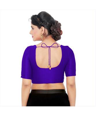 Women's Art Silk Elbow Sleeves Saree Blouse 2