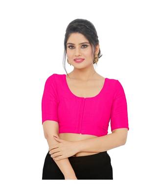 Women's Art Silk Elbow Sleeves Saree Blouse 1