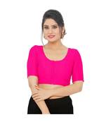 Women's Art Silk Elbow Sleeves Saree Blouse