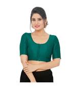 Women's Art Silk Elbow Sleeves Saree Blouse