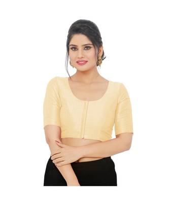 Women's Art Silk Elbow Sleeves Saree Blouse 1