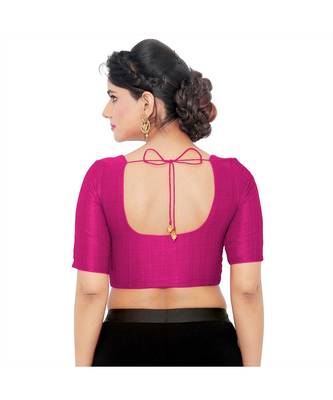 Women's Art Silk Elbow Sleeves Saree Blouse 2