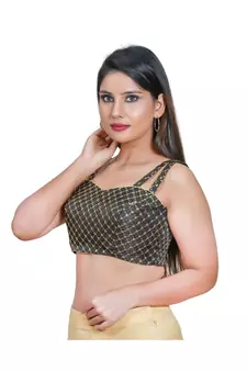 Women's Art Silk Sleeveless Saree Blouse