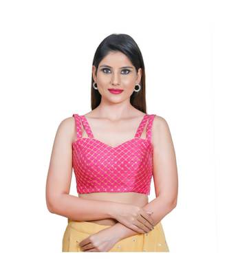Women's Art Silk Sleeveless Saree Blouse 1