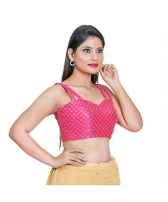 Women's Art Silk Sleeveless Saree Blouse 2