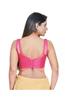 Women's Art Silk Sleeveless Saree Blouse