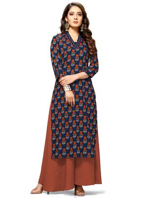Green printed cotton ethnic-kurtis 4