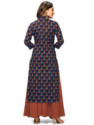 Green printed cotton ethnic-kurtis 5