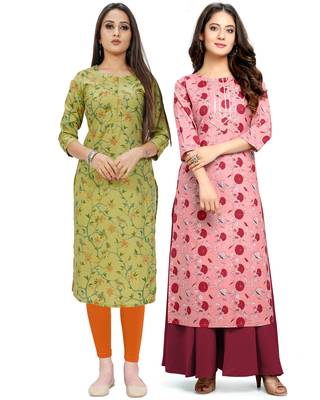 Green printed cotton ethnic-kurtis 1