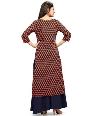 Grey printed cotton ethnic-kurtis 5