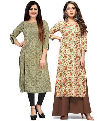 Green printed cotton ethnic-kurtis 1